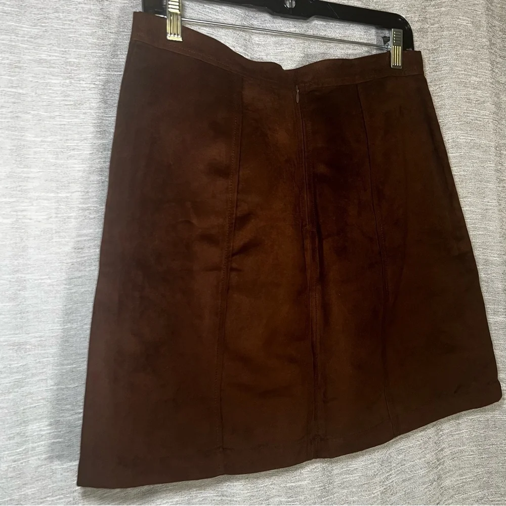 Banana Republic Suede Rich Brown Preppy Academia Mini Skirt Size 6